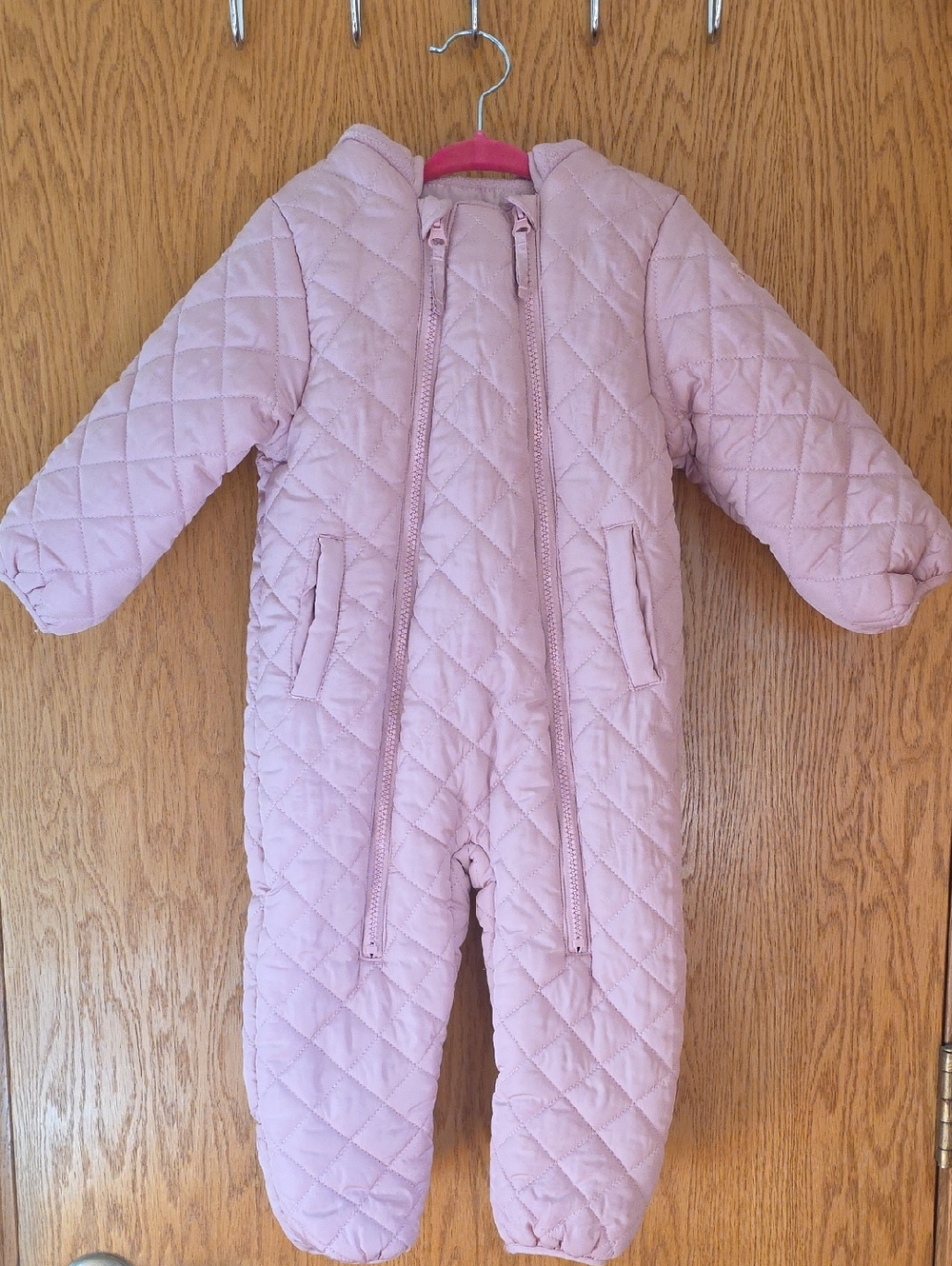 Free Country Pink Quilted Baby Snowsuit